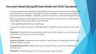 Unit-5/ Document Based MongoDB Data Model and CRUD Operations