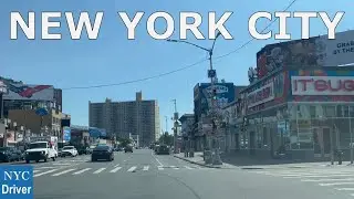 New York City | 4K Driving in Surf Ave & Brighton Beach Ave & Coney Island Ave, Brooklyn, NYС