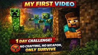 Minecraft No Crafting Survival Challenge 🔥😱 | My First Video 😍 || Minecraft 