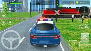 RailRoad Crossing On a Police Car - Offroad & City Drive School Simulator #16 - Android Gameplay