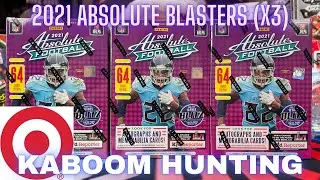 2021 Panini Absolute Football Blaster Boxes (X3). Kaboom Hunting. Target Restock Score!