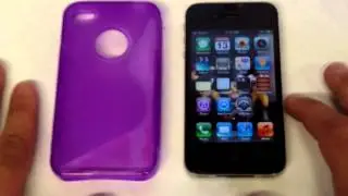 Purple S Line Grip Gel Silicone TPU Case Cover Skin for Apple Iphone 4 4s 4g - Fliptroniks.com