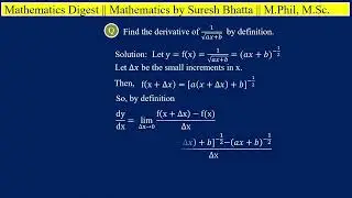 Derivatives First Principle in 6 minutes| Grade XI | XII