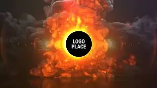effect huge fire explosion logo intro