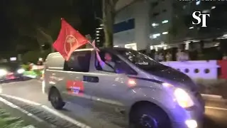 WP supporters turn up at Hougang Ave 5 coffee shop to cheer for candidates | GE2025