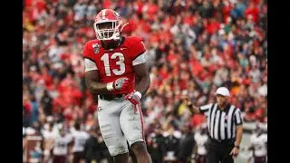 Azeez Ojulari (Georgia Edge #13) vs Auburn 2020