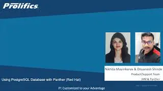 Using PostgreSQL Database with Panther (Red Hat)
