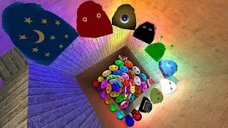 Angry Munci Family and Selene Family and Obunga Nextbot Lobotomy Dash Nextbots Chase me in Maze Gmod
