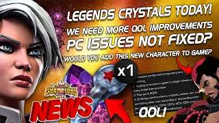 Legends Crystals + More Keys TODAY! | PC Bugs and Issues | More QOL Needed and More [MCN]