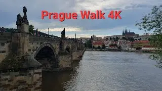 Prague - Walk from the Powder Tower to the Castle (4K)