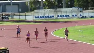100m Nicole Kay 12.33 pre-departure meet in windy conditions
