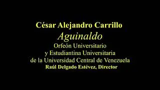 Aguinaldo. Música:  César Alejandro Carrillo