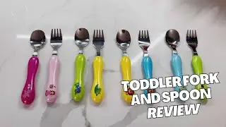 The Best Toddler Utensils Review Video: 6pcs Fork and Spoon Set for Kids