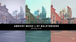 Ambient music for study with city walk through  - city view