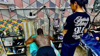 GOT A FULL BACK TATTOO FOR 168$ IN PHUKET🇹🇭
