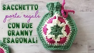 Sacchetto all'uncinetto granny per regali o bijou