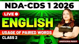 NDA & CDS 1 2026 Exam English Live - Usage of Paired Words - Class 2