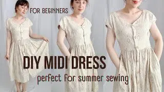 How to Sew a DIY Midi Dress - Perfect for Summer | Step-by-Step Tutorial for Beginners