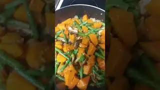 pinay cooking frozen vegetables from my garden in America @noranate