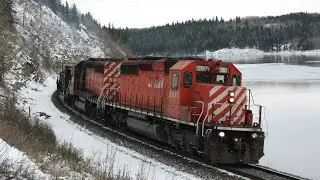RARE!!! CP Vintage SD40-2's 5871 and 5908 Lead a CWR Train West at Bearspaw, Calgary, AB