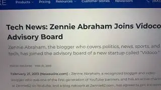 Tech News From 2013: Zennie Abraham Joins Israel-Based Startup Vidoco Advisory Board