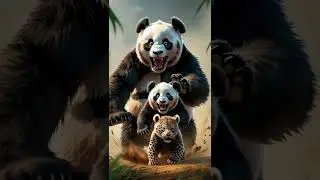 🐼 Baby Panda vs.Leopard