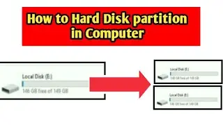 How to do Disk(hard drive) partition in PC or Laptop
