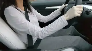 Driving with White Surgical Gloves ASMR (No Talking)
