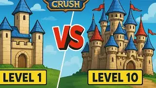 LEVEL 1 VS LEVEL 10 CASTLE CRUSH | BIGGER LEVELS ARE NOTHING IF THEY DON'T USE BRAIN LOL