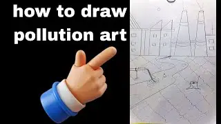 How to draw //pollution #art video✍️.. 