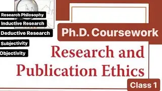 Research and Publication Ethics (RPE)| Ph.D.| Research Philosophy| Inductive and Deductive Research|