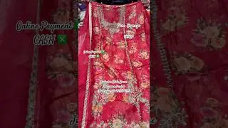Pure Organza Floral Handwork Suit &hearts;️