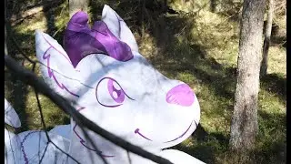 Furry Removes Air From Huge Pool Toy Wolf Inflatable
