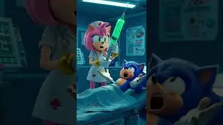 💉😨 Sonic&rsquo;s Injection Panic! 🏥🐾 Original #funnyshorts #sonic