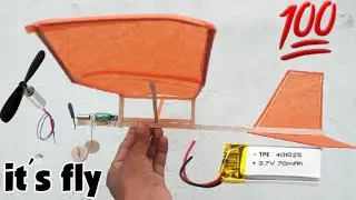 How To Make Simple Flying Airplane Using Coreless  Motor / Rc Airplane / Drone Motor