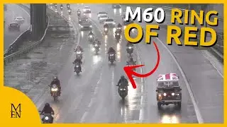 M60 ring of red on Remembrance Sunday as bikers pay respect