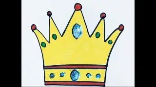 تعليم رسم تاج لامع /#How to Draw Baby Princess Crown/ #DRAWING