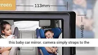 Itomoro Baby Car Mirror, View Infant in Rear Facing Seat with Wide Crystal Clear View