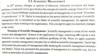 Meaning and characteristics of scientific management