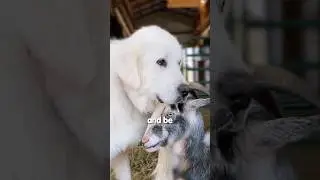 Dog Loves Her Three-Legged Goat Friend! #shorts #animals #dog #goat #pets #animallover #thekoala