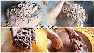 ASMR ♡ Stoney Red Dirt Smokey Dry Crumbles on Floor/Bucket & Water Crumbles❤ Lots of Pasteplay🤤