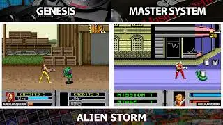 Sega Genesis vs Sega Master System | Alien Storm