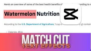 Create Dynamic Match Cut Text Effects in CapCut PC | Step-by-Step Tutorial