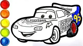 Draw a car Fabulous Lightning McQueen for kids (Cars 3) Coloring Page 💡 Tim Tim TV