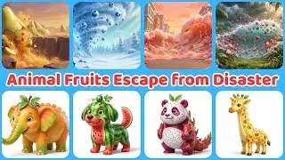 ABC Animals & Fruits Save the Earth 🌍🍓 Learn Alphabet with Cute Hybrid Disasters for Kids Gon Gon