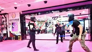 Arnis padded stick sparring of Filipino Martial Arts