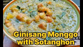 Ginisang Monggo with Sotanghon &ndash; Filipino Mung Bean Stew with Noodles