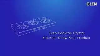 Glen Crystal 3 Burner Glass Cooktop with Fuel Efficient Brass Burners