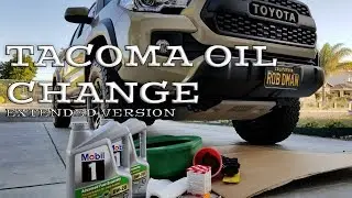 How to - DIY Oil & Filter Change on Toyota Tacoma  3.5 liter V6 2016 2017 2018 2019 2020 2021