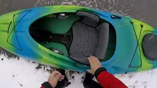 Winter kayaking in Wisconsin